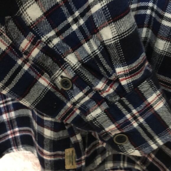 JACHS Thick, heavy %100 cotton twill plaid button down - Picture 7 of 9
